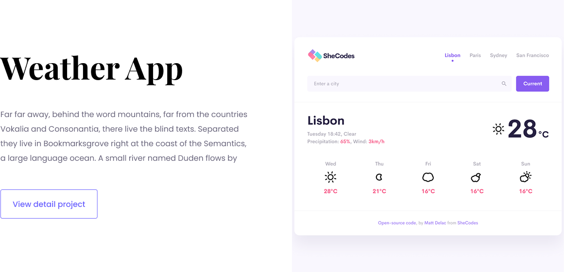 weather project preview